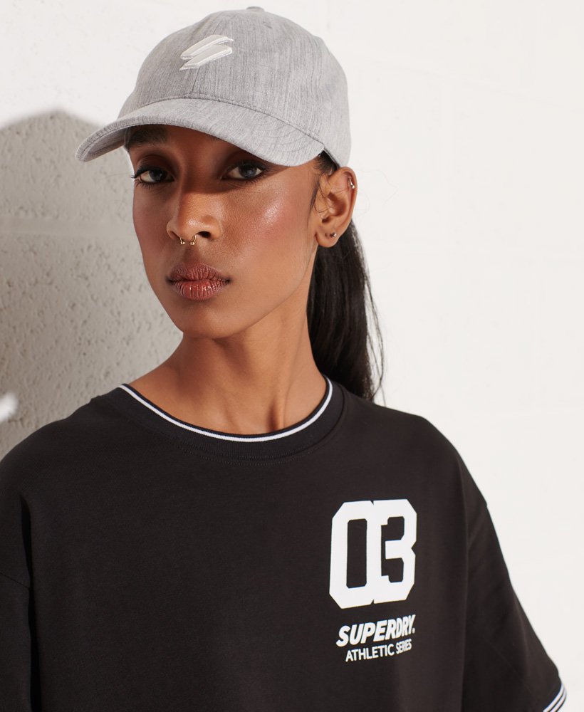 Mens Unisex Code Baseball Cap in Light Grey Superdry