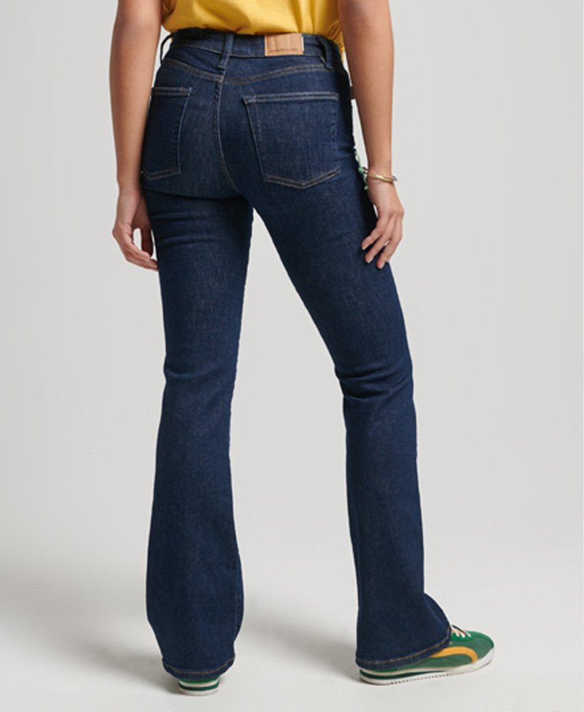 superdry mid rise slim flare jeans