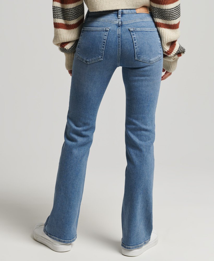 superdry mid rise slim flare jeans