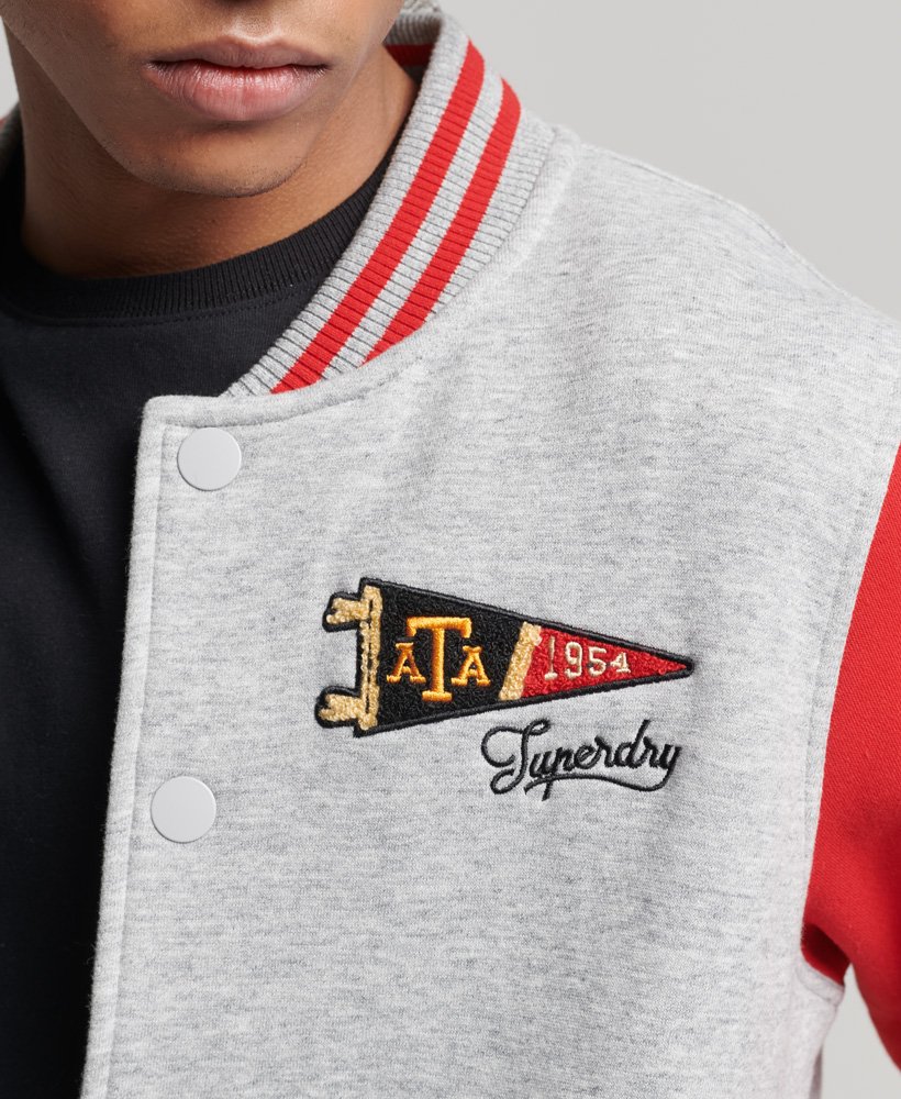 Superdry Vintage Collegiate Jersey Bomber Jacket - Men's Jackets 