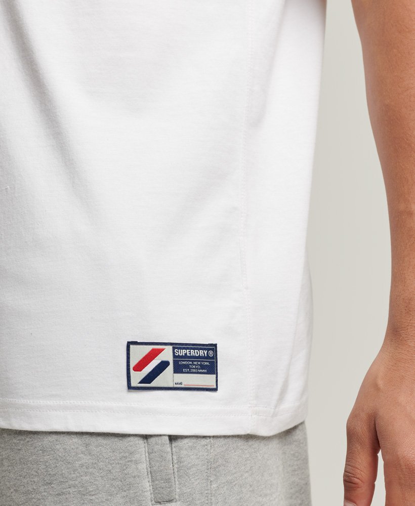 Mens - Classic Stacked Logo Loose T-Shirt in White | Superdry