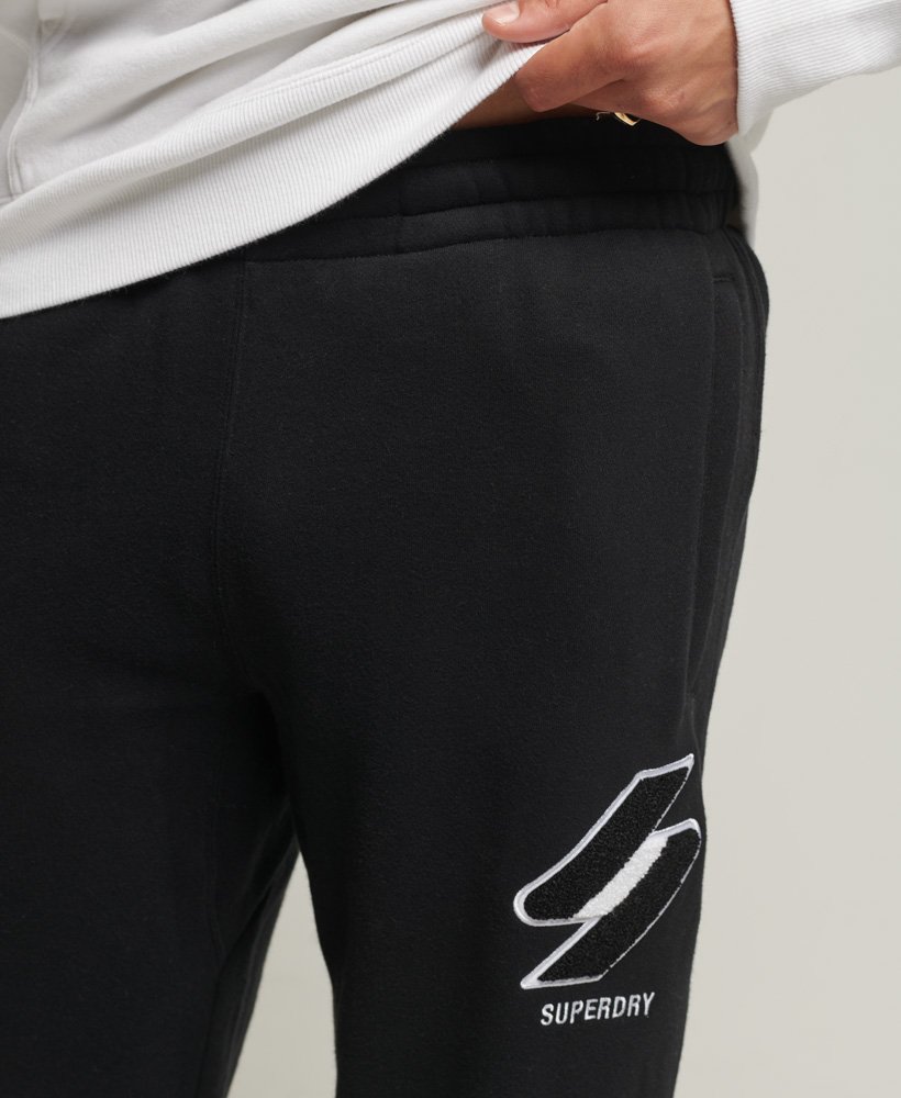 Mens - Code Classic Chenille Joggers in Black | Superdry