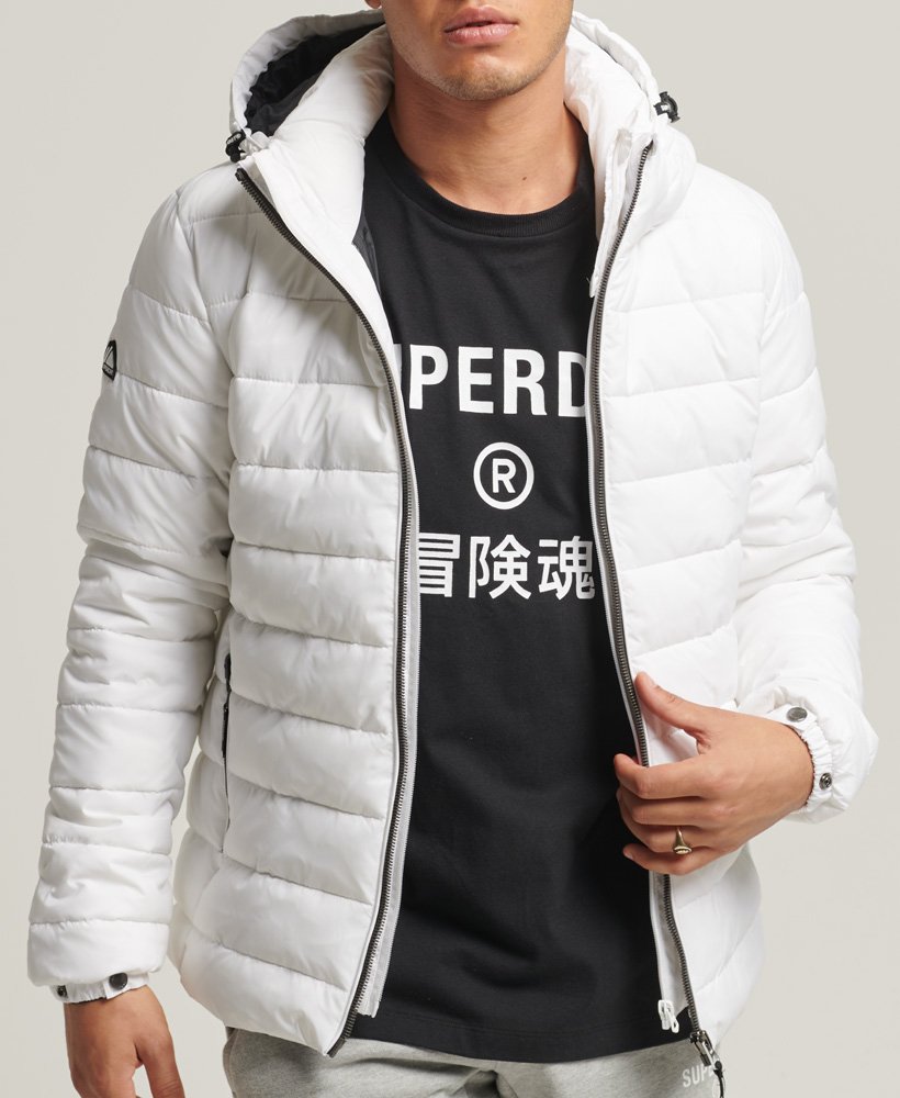 Men's - Hooded Classic Puffer Jacket in Optic