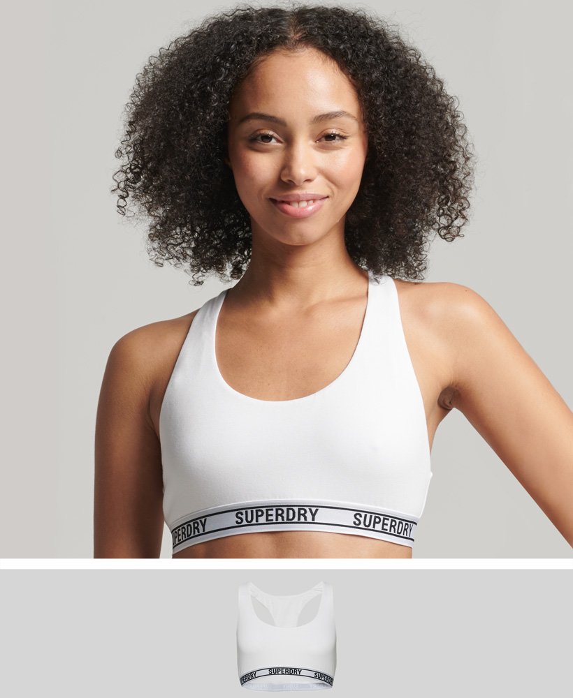 Superdry Womens Essential Sport Bralet Double Pack Hipster 
