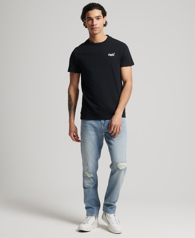 Men's Organic Cotton Essential Logo T-Shirt in Black