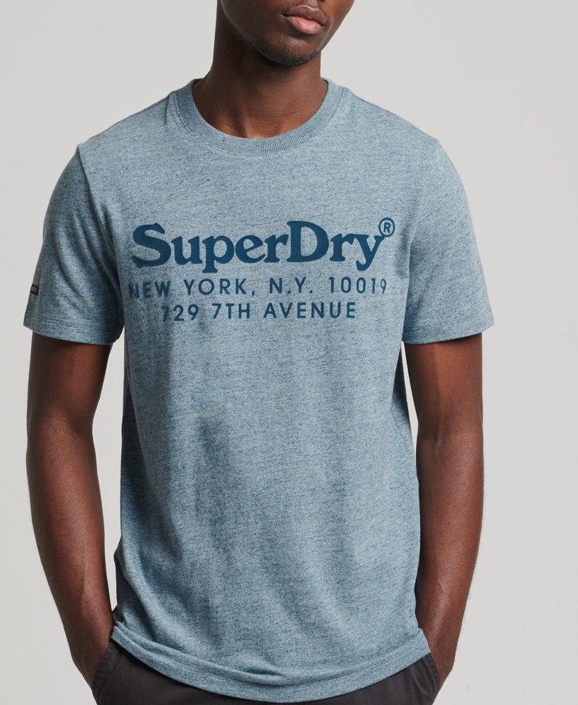 Heren T-shirts voor Superdry-T-shirts Superdry Gestapeld Apq T-shirt in het Blauw voor heren 