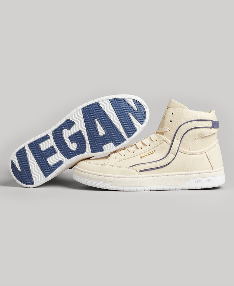Womens Shoes Trainers High-top trainers Superdry Vintage Vegan Basket High Top Trainers White 