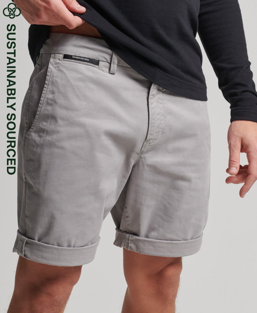 helvede weekend hele Mens - Organic Cotton Core Chino Shorts in Light Grey | Superdry