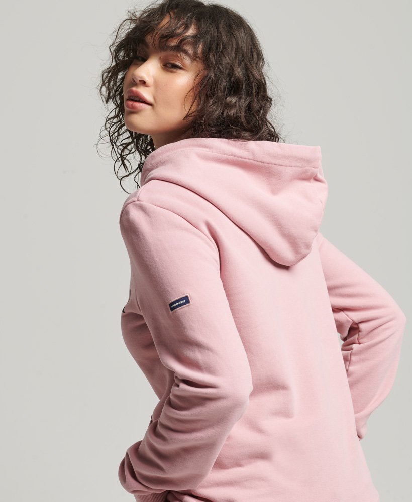 Womens - Core Logo Hoodie in Soft Pink | Superdry UK