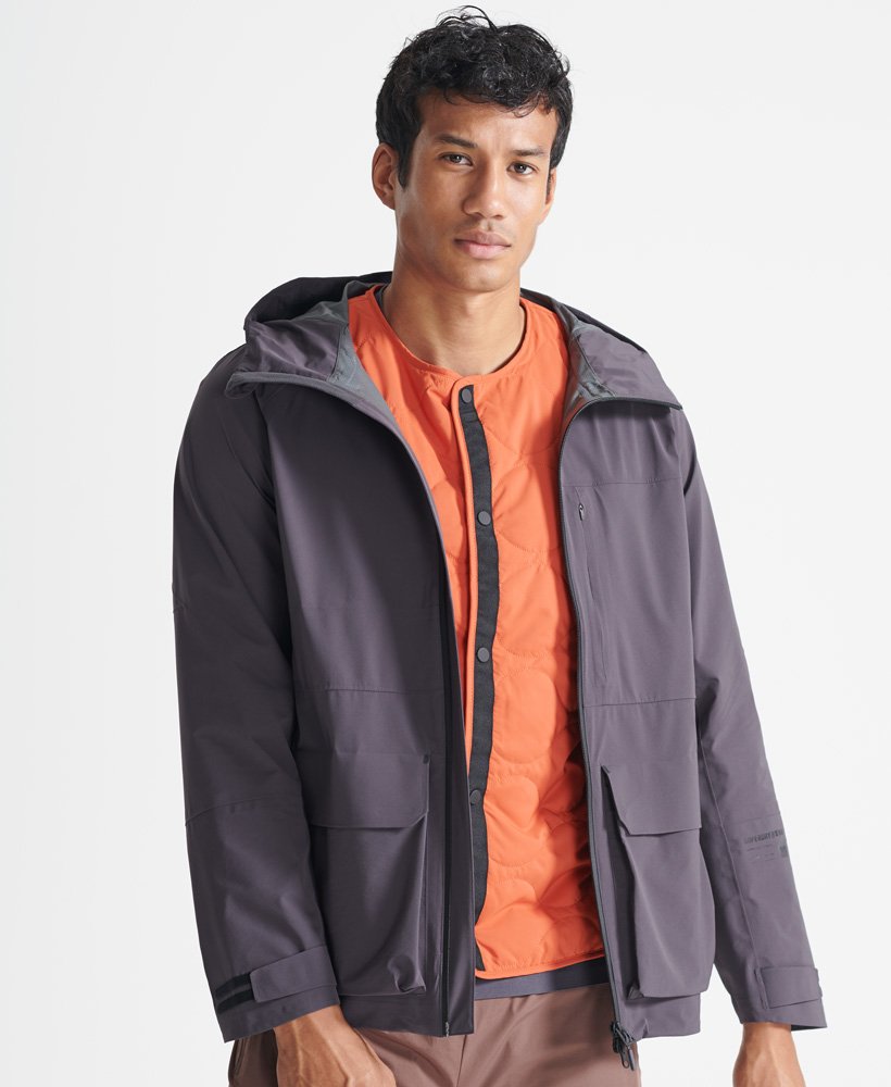 Mens - Train Ultra Weatherproof Jacket in Dark Grey | Superdry