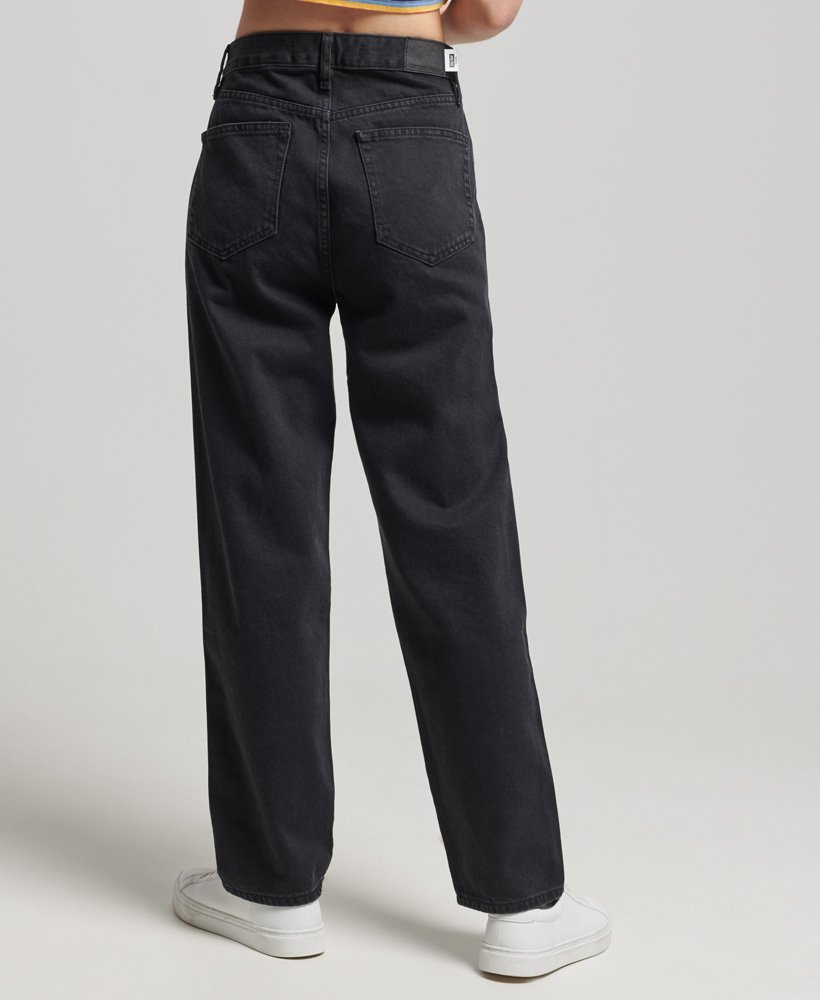 Womens - Barrel Pants in Washed Black | Superdry UK