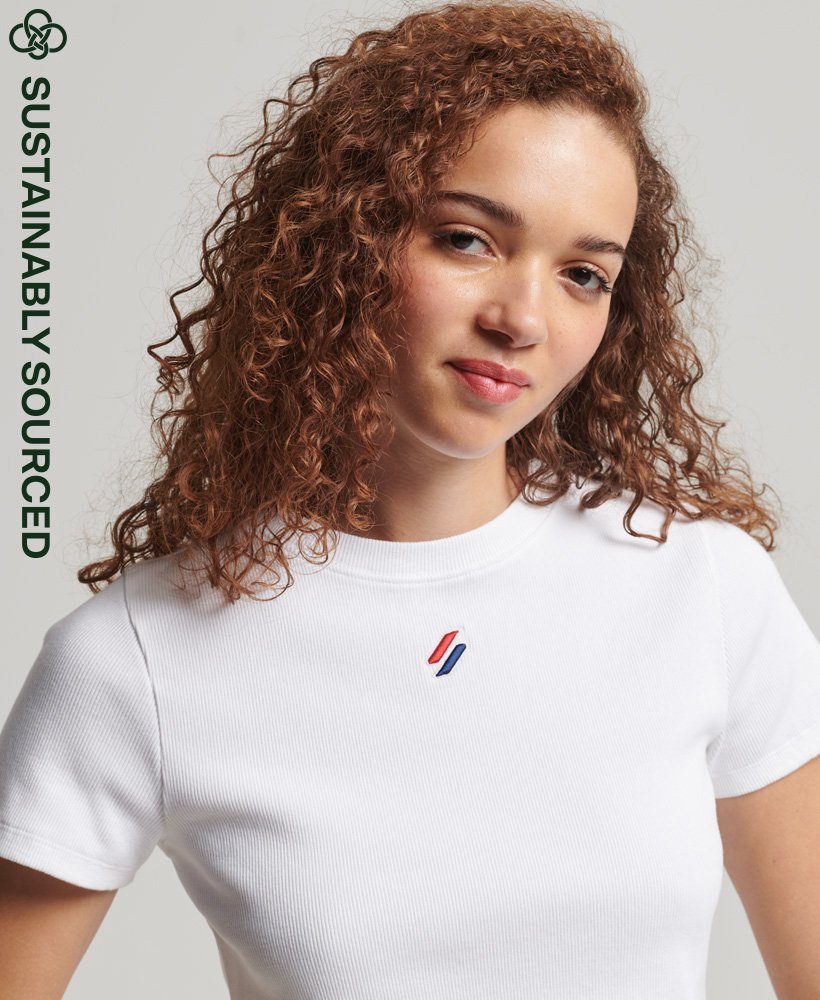 Superdry Camiseta corta ajustada de algodón Essential - Mujer Camisetas para Mujer