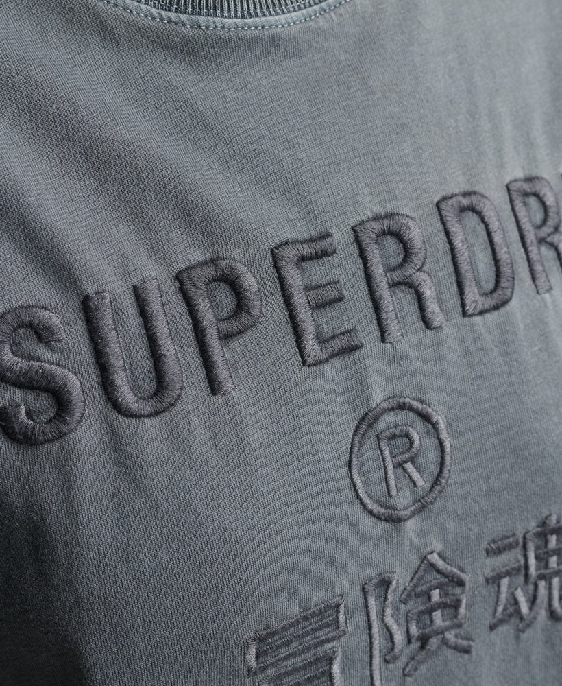 Womens - Code Logo Garment Dye Loose T-Shirt in Black | Superdry