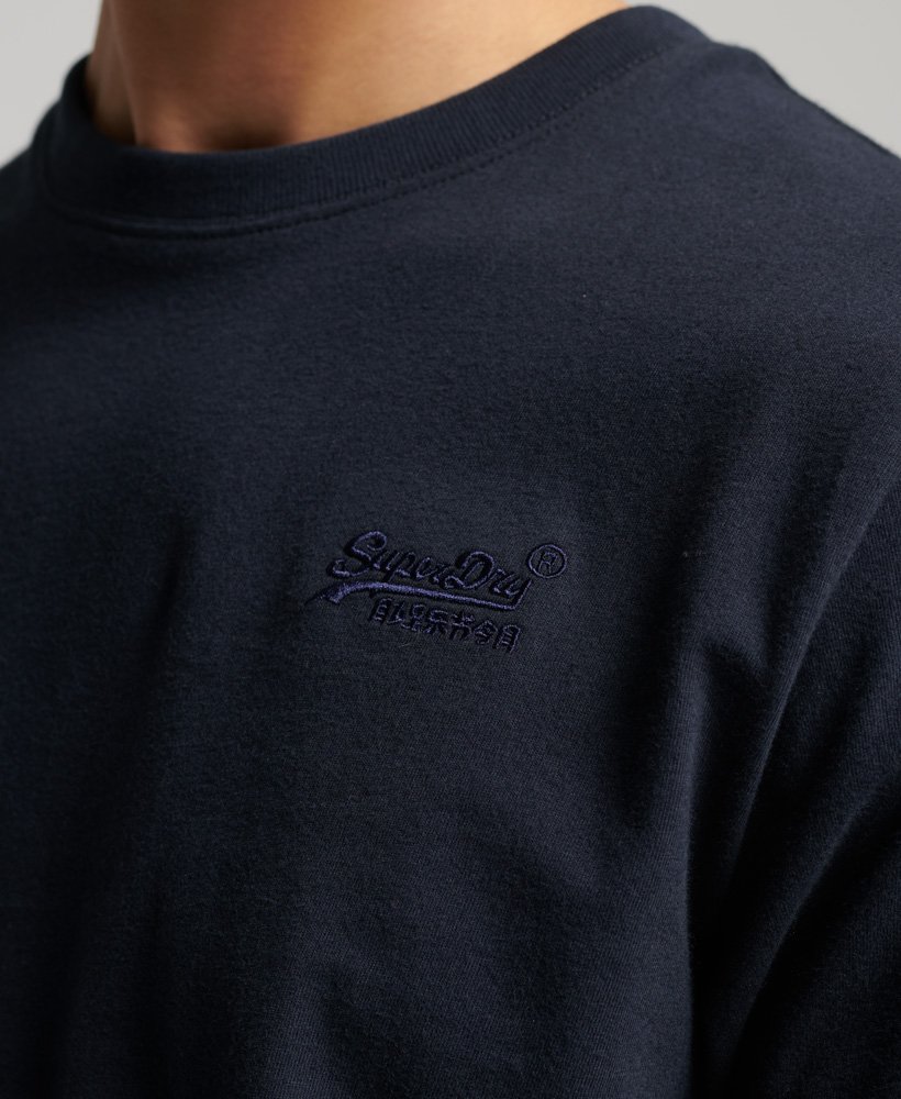 Mens - Organic Cotton Vintage Logo Embroidered Top in Eclipse Navy ...