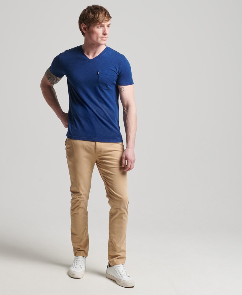 Homme - Pantalon chino slim Core en coton bio Vert éMail