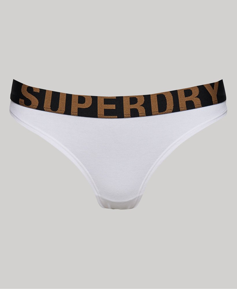 Superdry Organic Cotton Large Logo Bikini Briefs - Women's