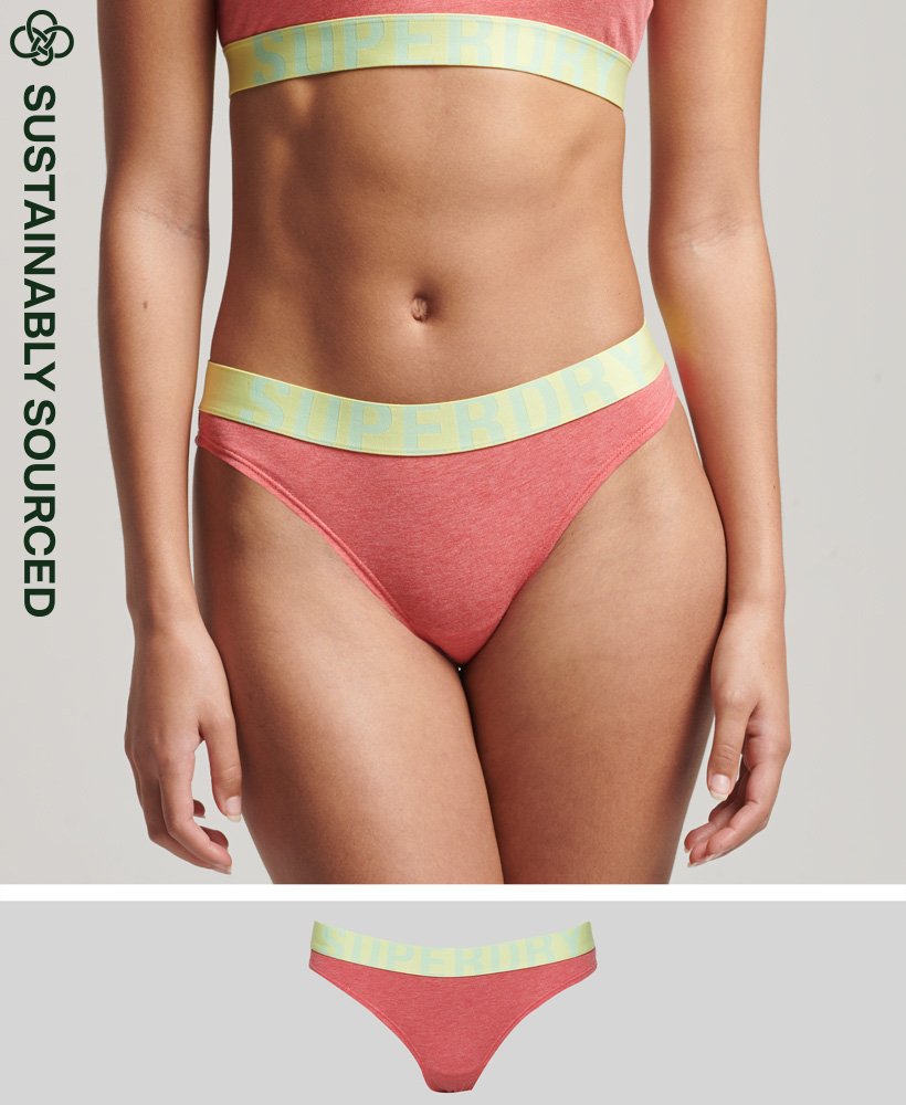 Superdry Organic Cotton Large Logo Bikini Briefs - Women's Womens Underwear