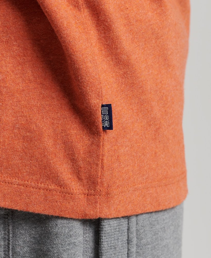 Men\'s Organic Cotton Essential Logo T-Shirt in Rust Orange Marl | Superdry  US