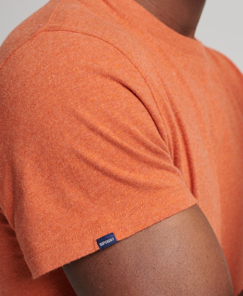 Men's Organic Cotton Essential Logo T-Shirt in Rust Orange Marl | Superdry  US