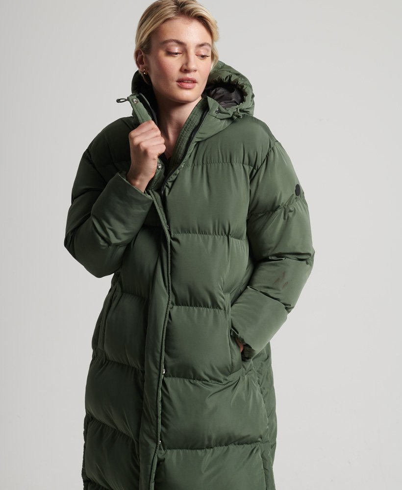 Superdry Microfiber Longline Duvet Coat