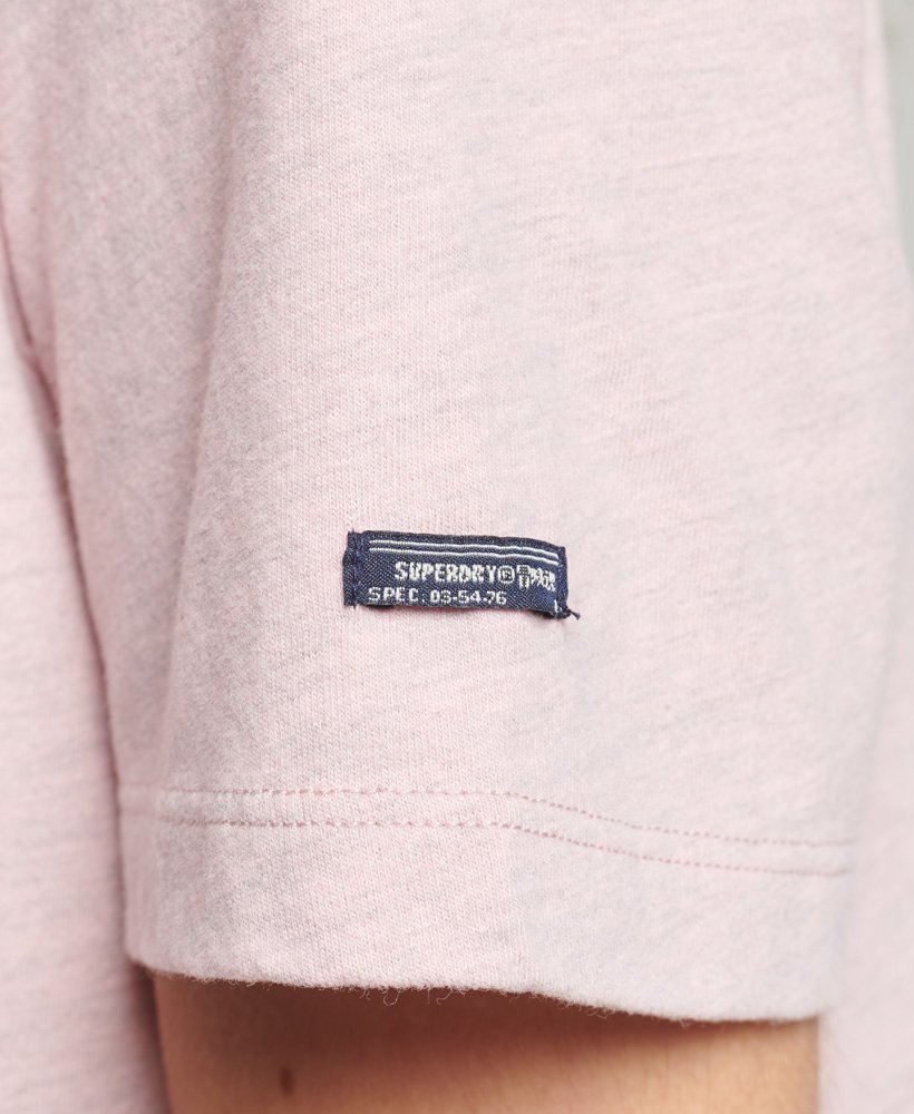 Superdry Womens Vintage Logo Embroidery Tee Soft Pink Marl - Donaghys