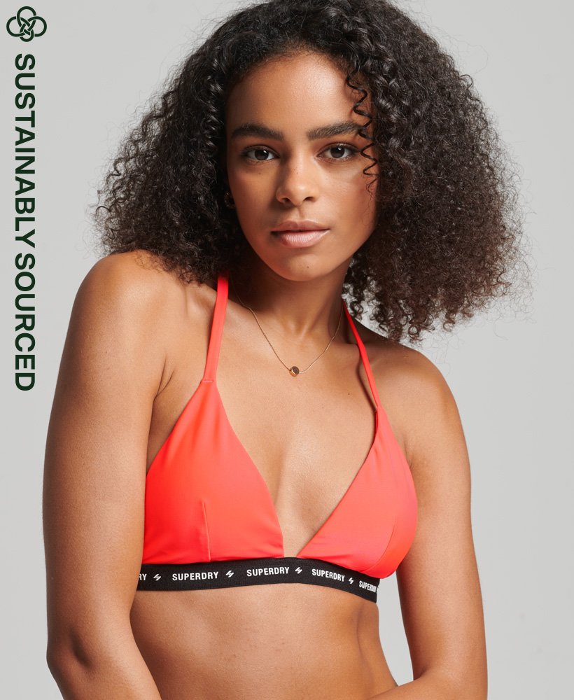 vertaler Mellow Aanvankelijk Superdry Micro Logo Elastic Triangle Bikini Top - Women's Products