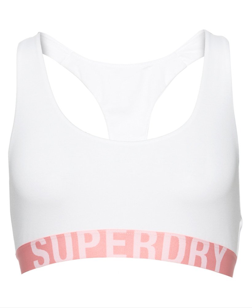 Superdry Organic Cotton Large Logo Crop Bralette - Women's Womens Underwear