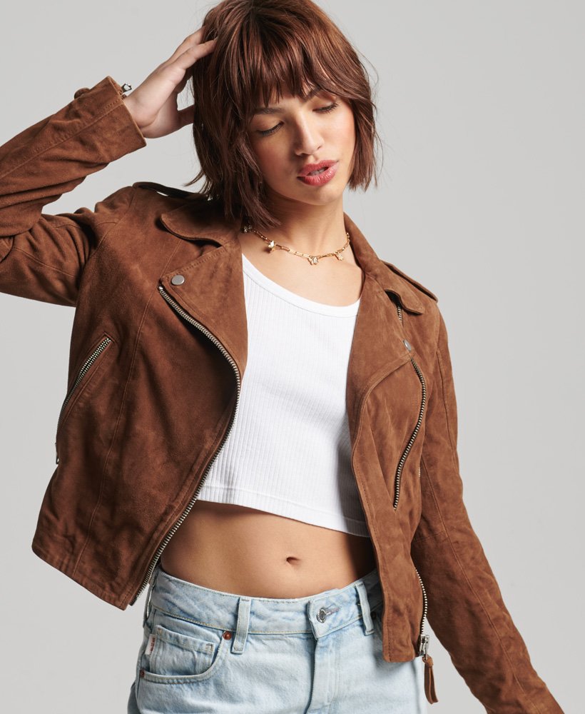 Superdry suede shop leather jacket