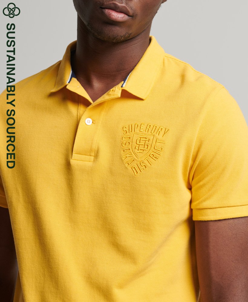 Superdry Herren Kurzärmeliges Jersey-Polohemd Aus Bio-Baumwolle Größe S