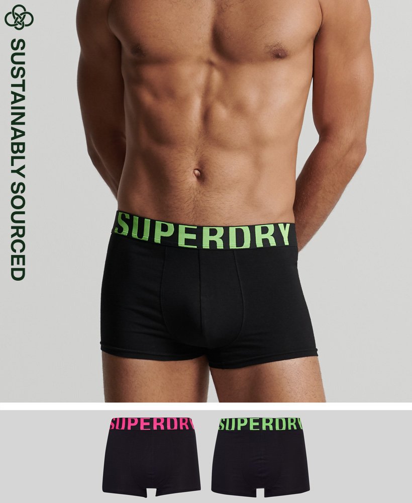 Superdry Herren Kleidung Unterwäsche Slips & Panties Herren Unterhosen mit Doppeltem Logo im 2er-Pack 