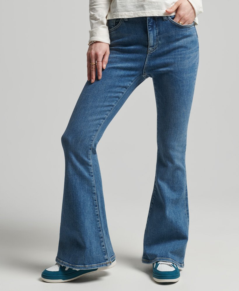 Superdry High Rise Skinny Flare Jeans - Women's Womens Jeans