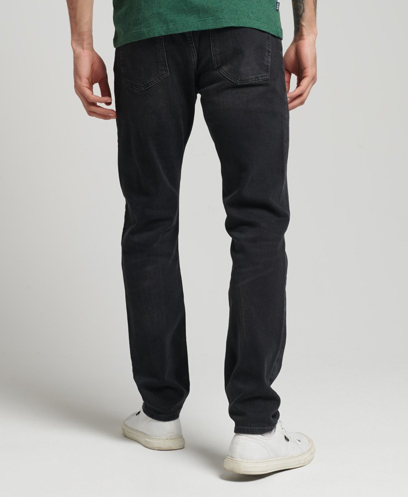 Mens - Slim Jeans in New Portland Black | Superdry UK