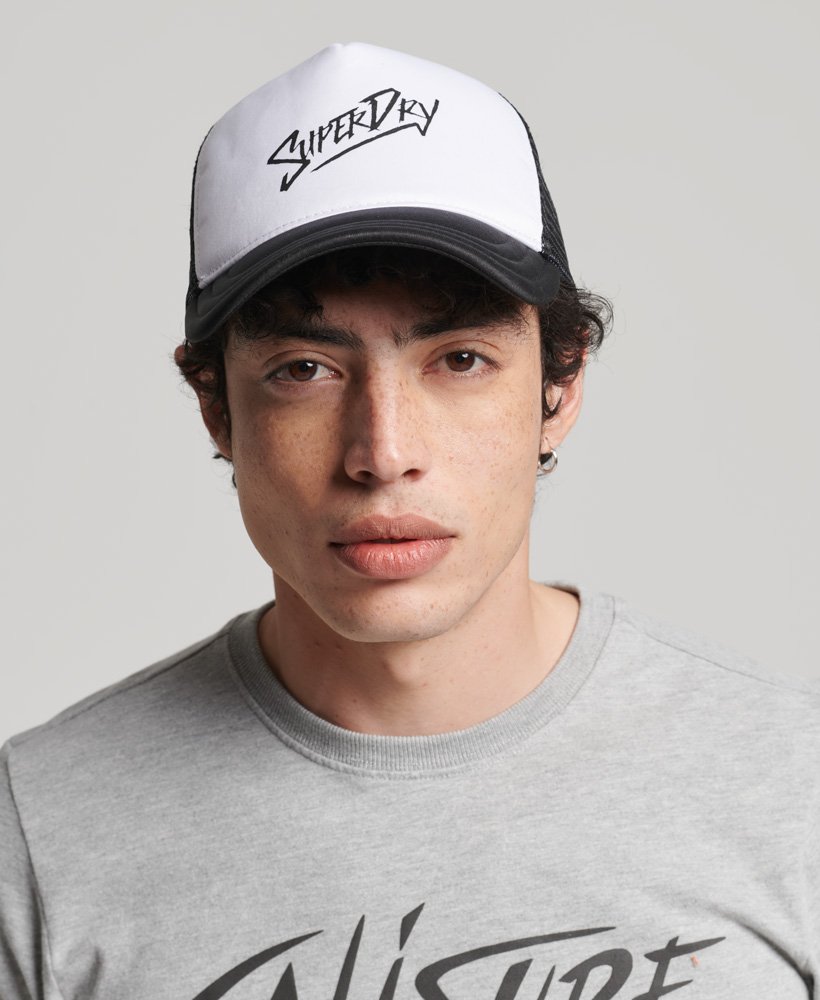 Naisten Vintage Graphic Trucker lippis Musta valkoinen Superdry FI