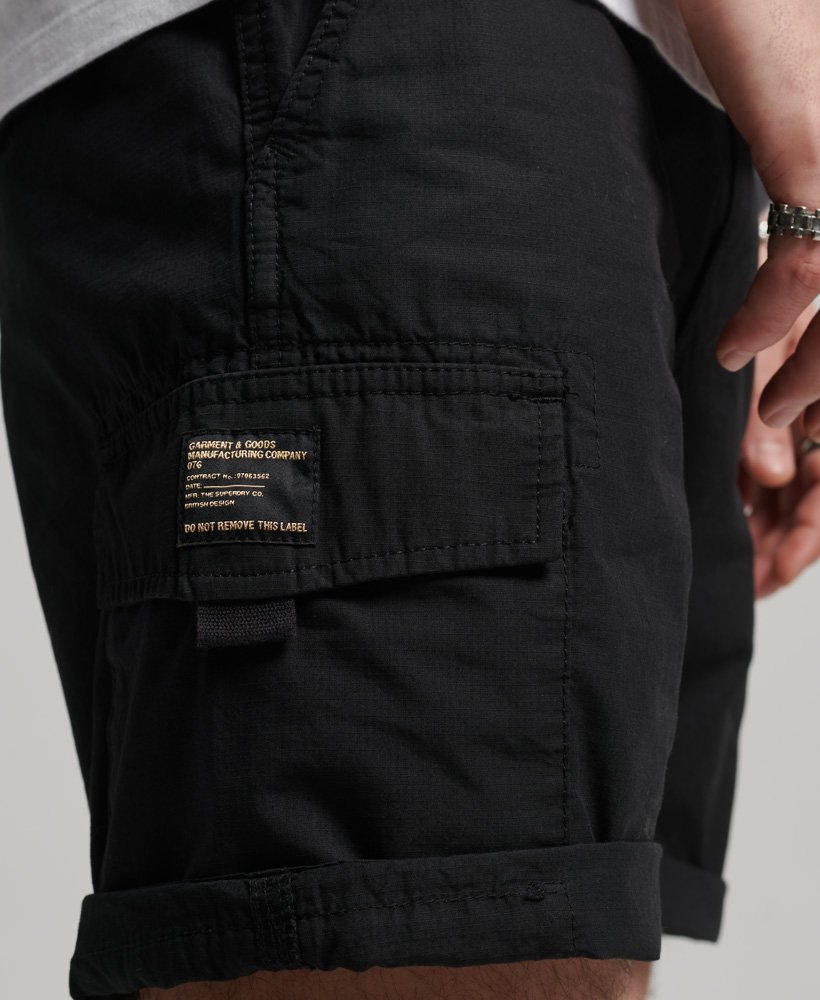 Men's - Patched Alpha Cargo Shorts in Black | Superdry UK