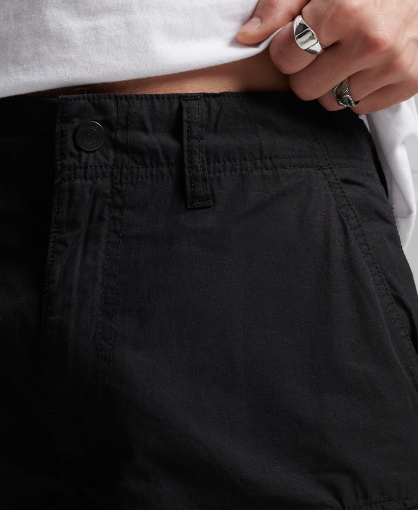 Mens - Patched Alpha Cargo Shorts in Black | Superdry