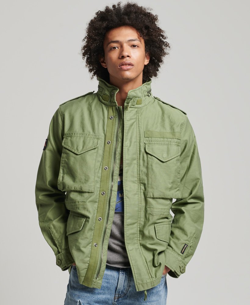 Men's Vintage M65 Military Jacket in Trekking Olive | Superdry CA-EN