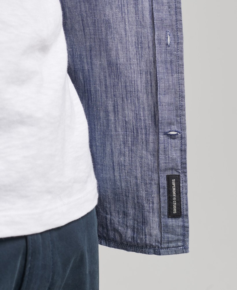 Superdry Uomo Abbigliamento Camicie Camicie a maniche lunghe Camicia a maniche lunghe in cotone biologico e lino 