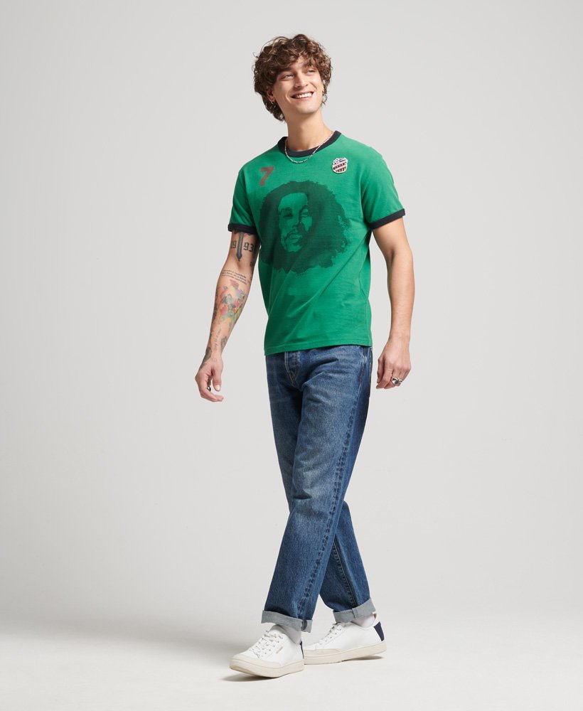 T-Shirt com padrão e bordas contrastantes Superdry Ringspun Allstars BS -  Superdry - Top Marcas - Homem