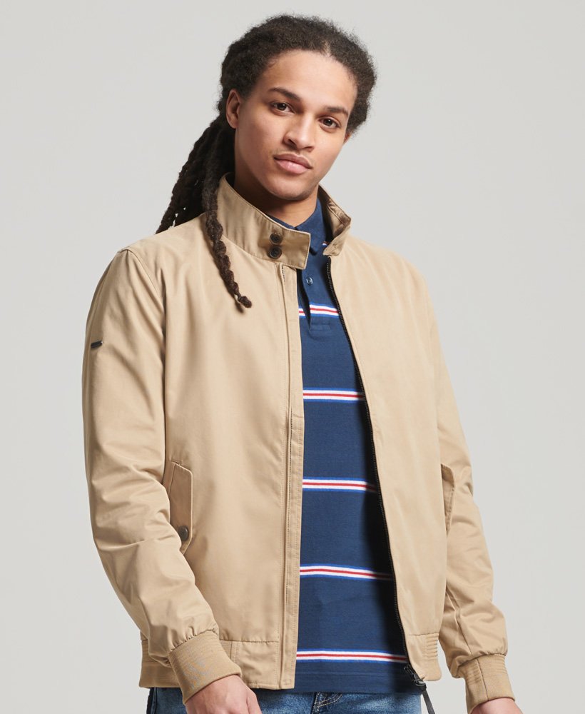 Hombre – Chaqueta Harrington Training en Beige Pelícano Superdry ES