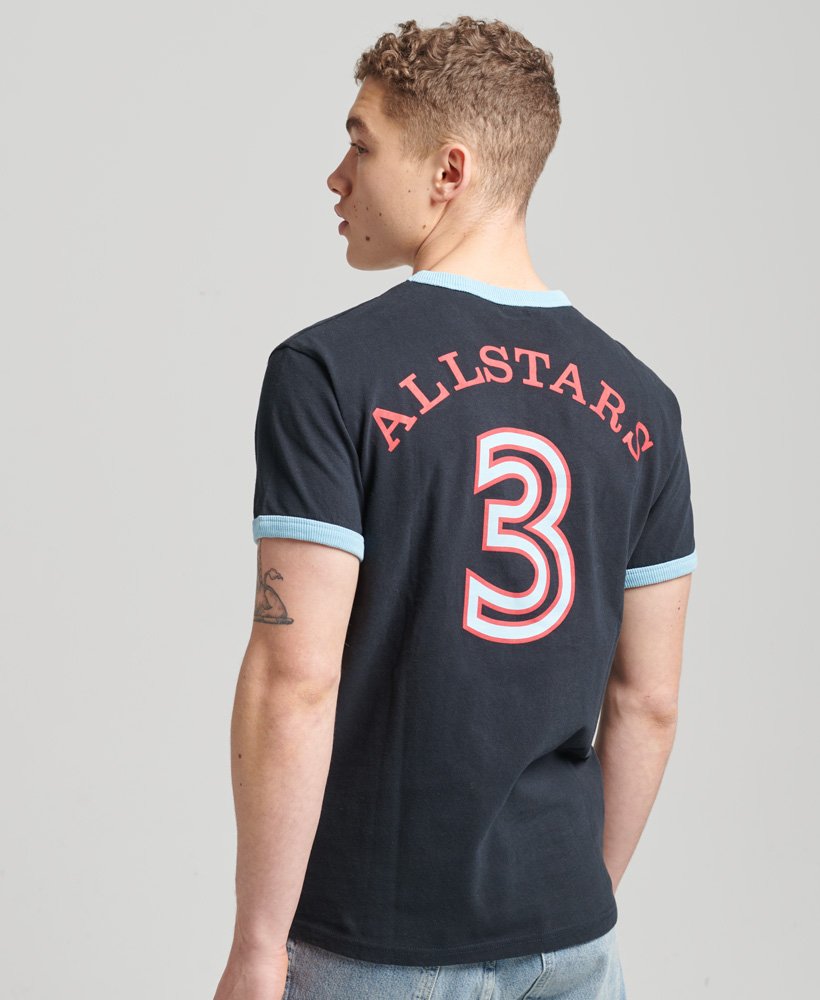 Superdry Blue Ringspun Allstars EP Vintage Re-issue T-Shirt