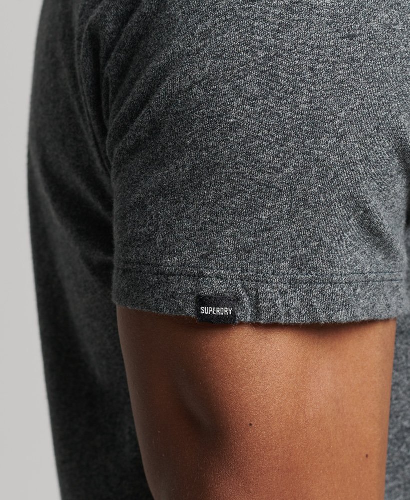 Mens - Organic Cotton Vintage Logo Micro T-Shirt in Dark Grey | Superdry