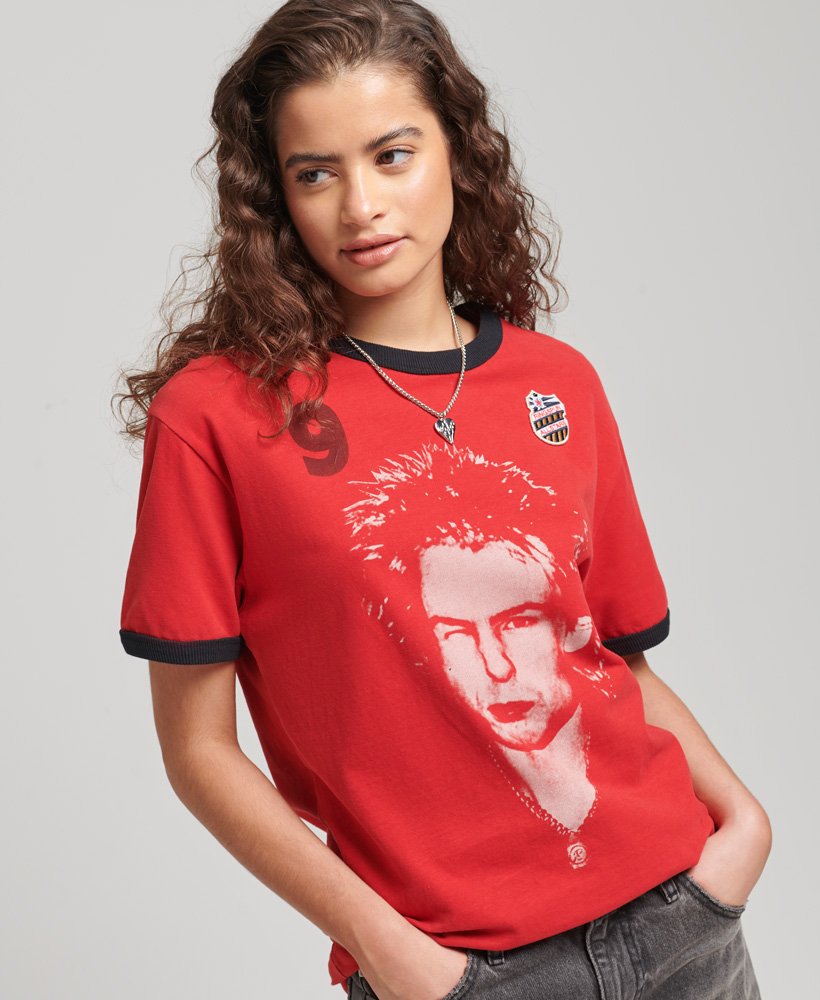 Womens - Ringspun Allstars SV Vintage Re-issue T-Shirt in Red | Superdry