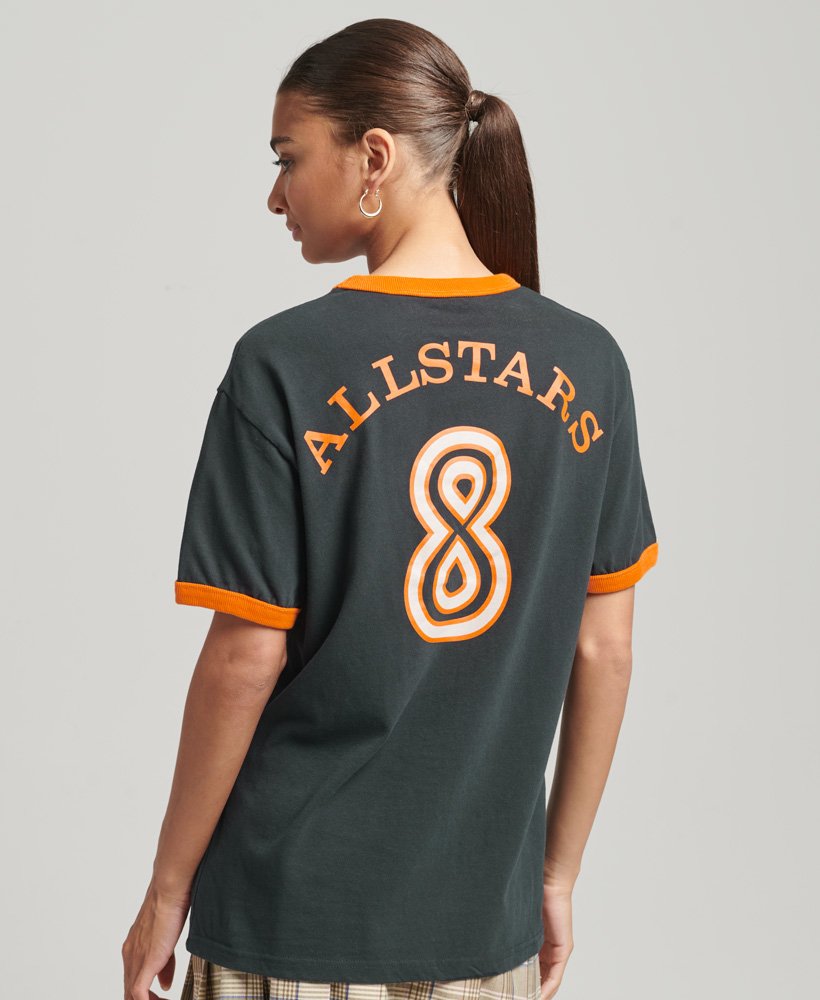 Women's Ringspun Allstars BL Vintage Re-issue T-Shirt in Jet Black