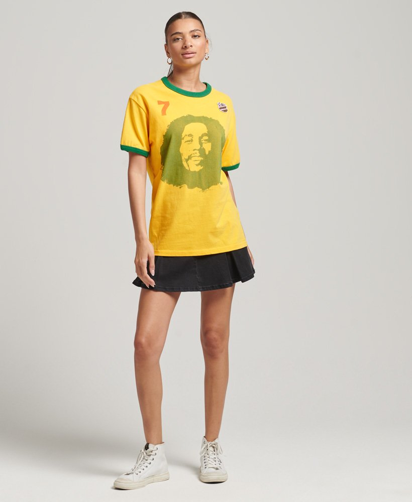 T-shirt in women's reissue Superdry Ringspun et motif Allstars JM Vintage