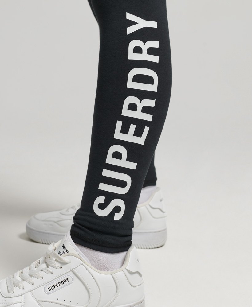 Superdry Regular Leggings 'ESSENTIAL' in Black