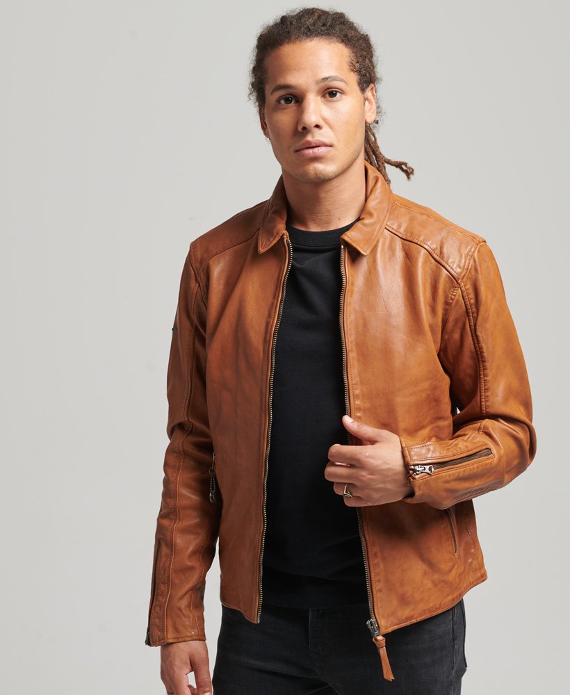 coach tailored leather jacket