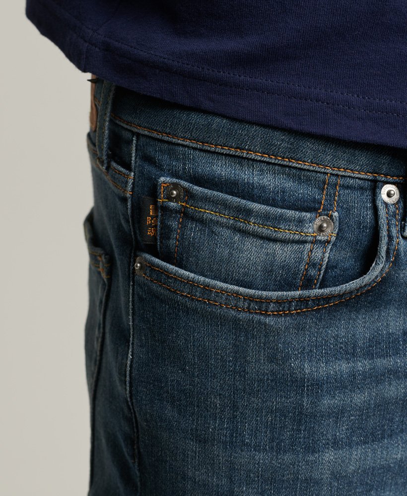 Mens - Skinny Jeans in Jett Dark Blue | Superdry UK