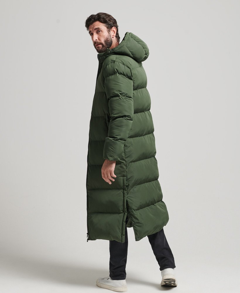 Extra long store down jacket