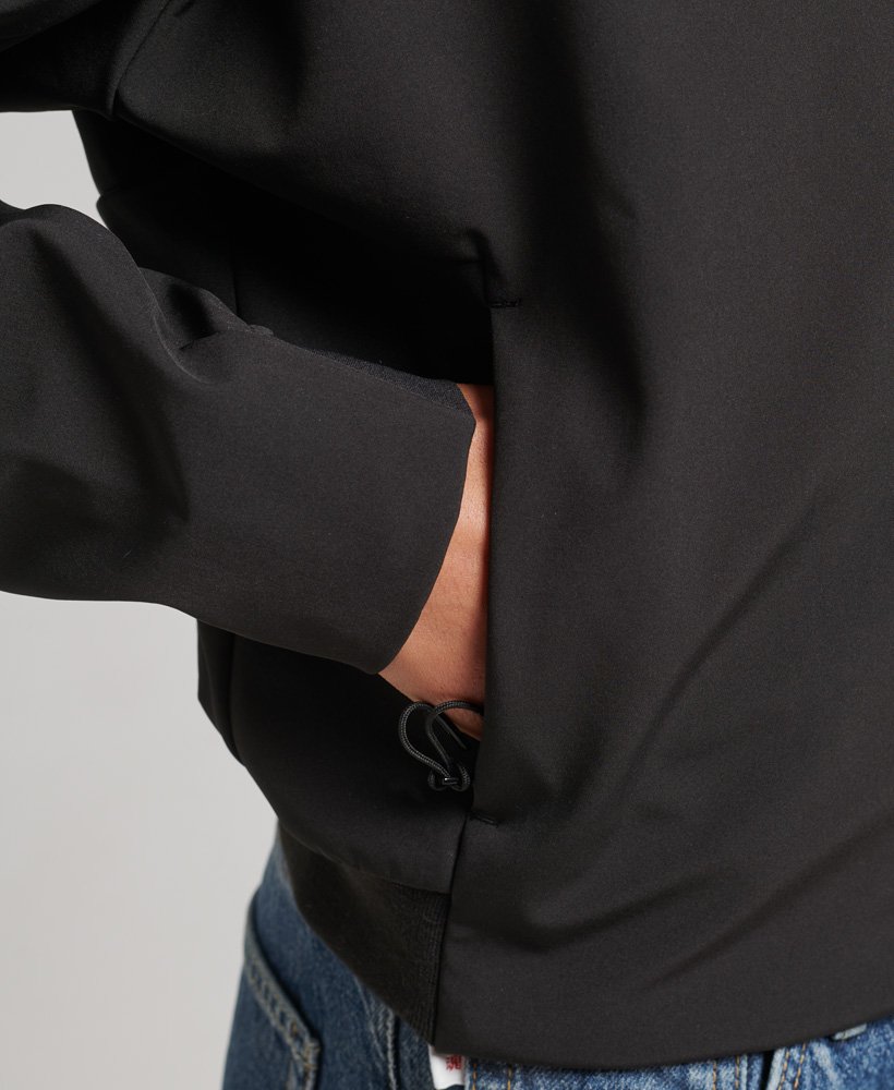 Womens - Tech Crop Softshell Jacket in Black | Superdry
