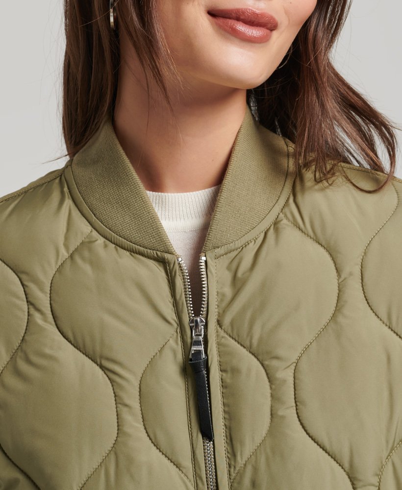 Superdry Longline Quilted Coat - Womens Women\'s Jackets